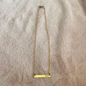 KKG engraved gold necklace